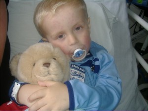 Poorly Lennon with Bear